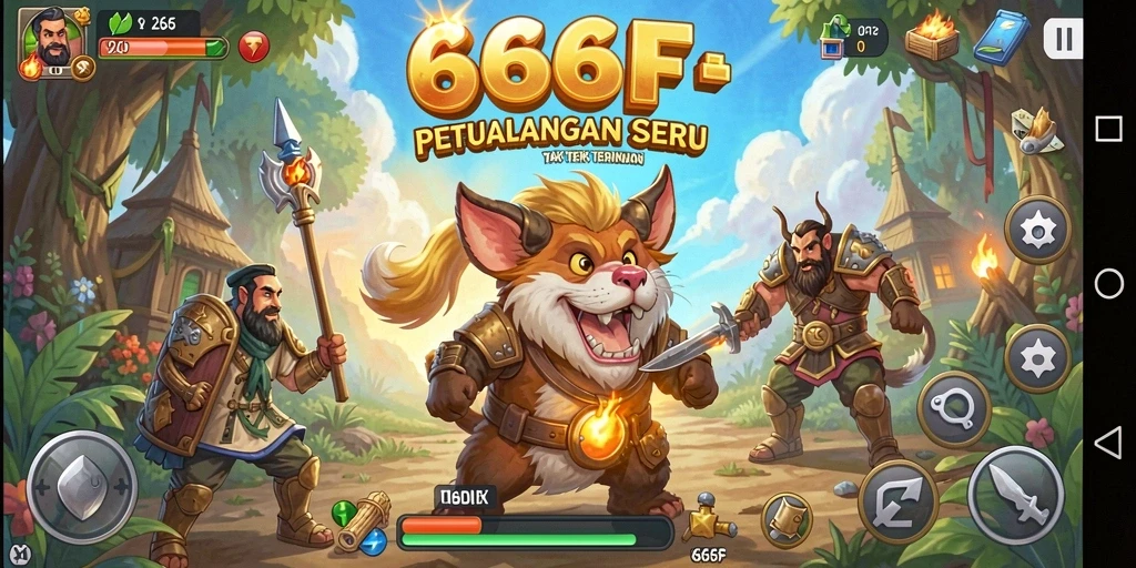 Tampilan gameplay 666F yang penuh aksi dan eksplorasi.