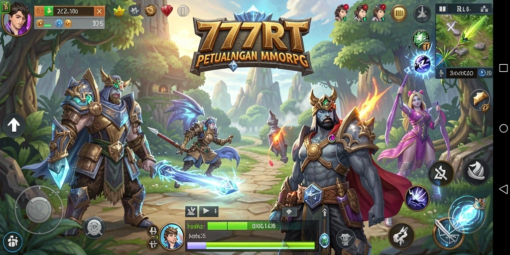 Tampilan gameplay 777RT yang menarik dan penuh aksi dalam dunia MMORPG.