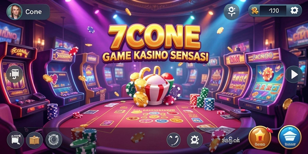 Tampilan gameplay menegangkan dalam 7CONE yang mengasyikkan.