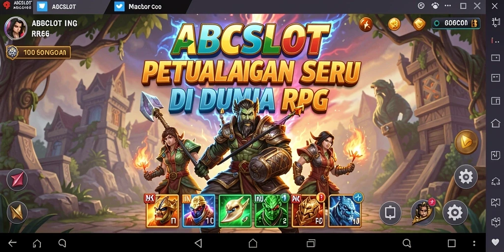 Tampilan gameplay ABCSLOT yang penuh petualangan RPG.