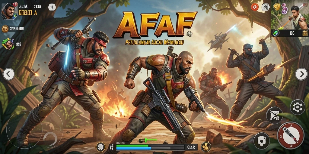 Tampilan aksi mendebarkan dalam gameplay AFAF.
