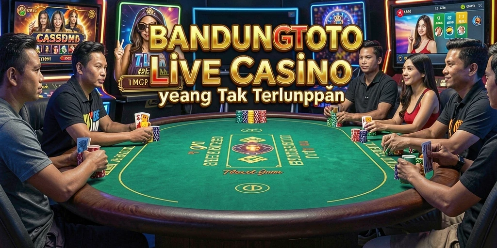 Screenshot gameplay BANDUNGTOTO yang menampilkan suasana Live Casino yang menegangkan.