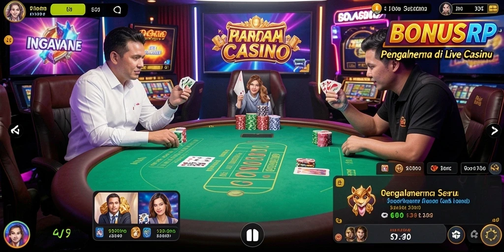 Tampilan gameplay Live Casino BONUSRP yang mengasyikkan dan interaktif.