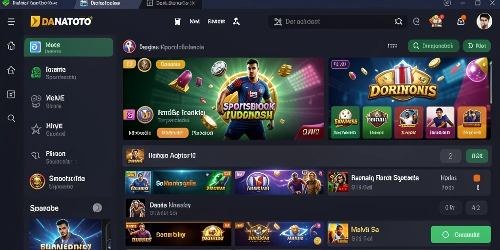 Tangkapan layar dari gameplay menarik di aplikasi Sportsbook DANATOTO.