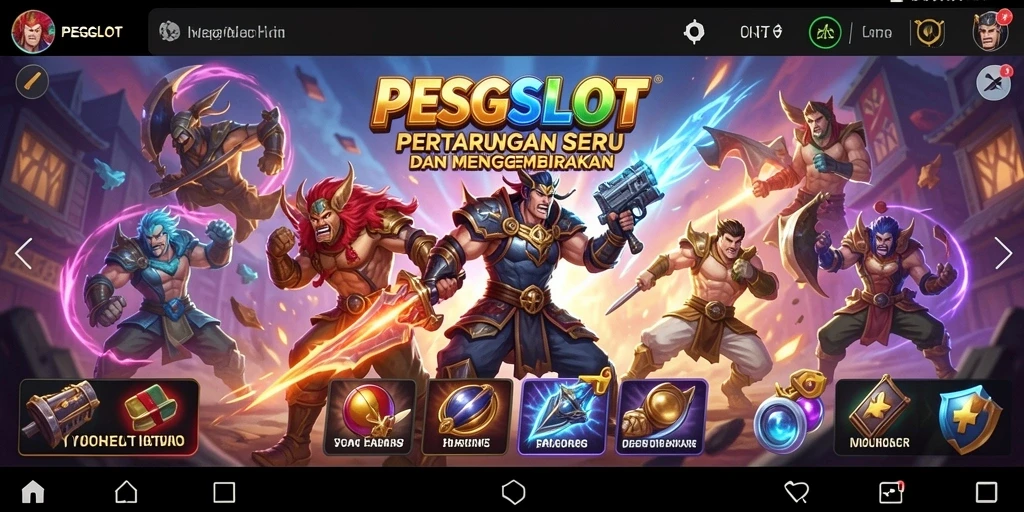 Screenshot gameplay PESGSLOT dengan aksi pertarungan yang seru.