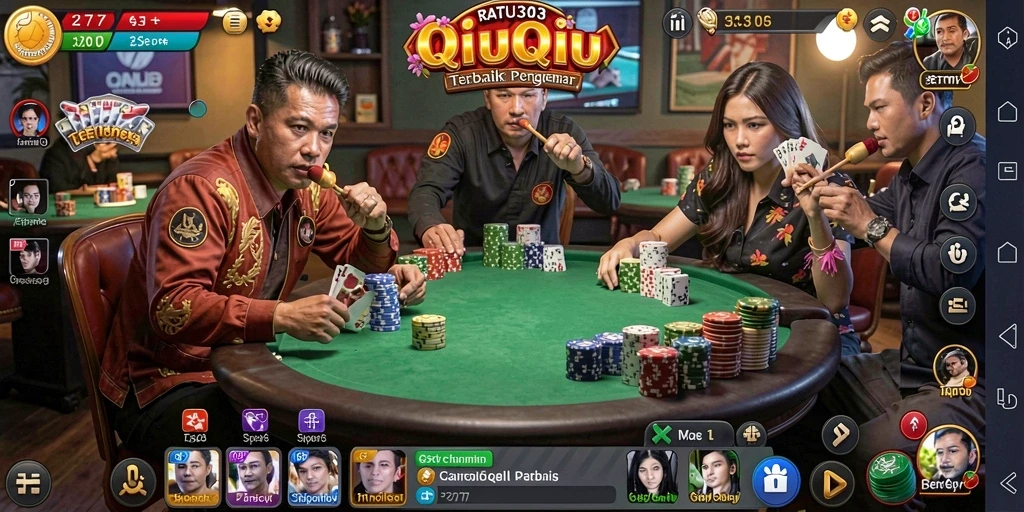 Tangkapan layar gameplay QiuQiu yang seru di RATU303.