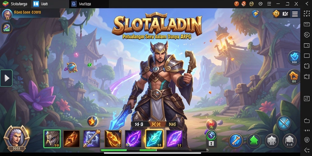 Screenshot menampilkan aksi seru gameplay ARPG SLOTALADIN.