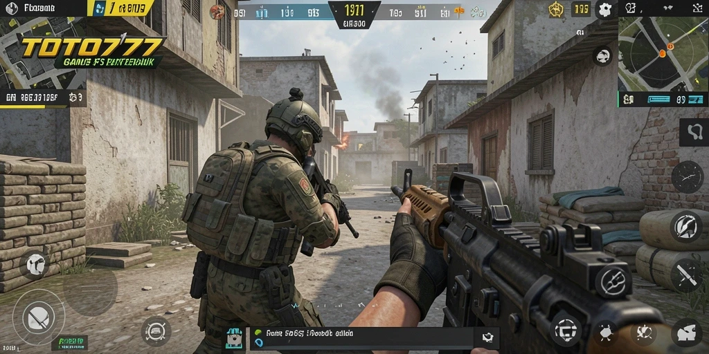 Tangkapan layar utama TOTO777 menampilkan pertempuran yang mendebarkan dalam gameplay FPS.
