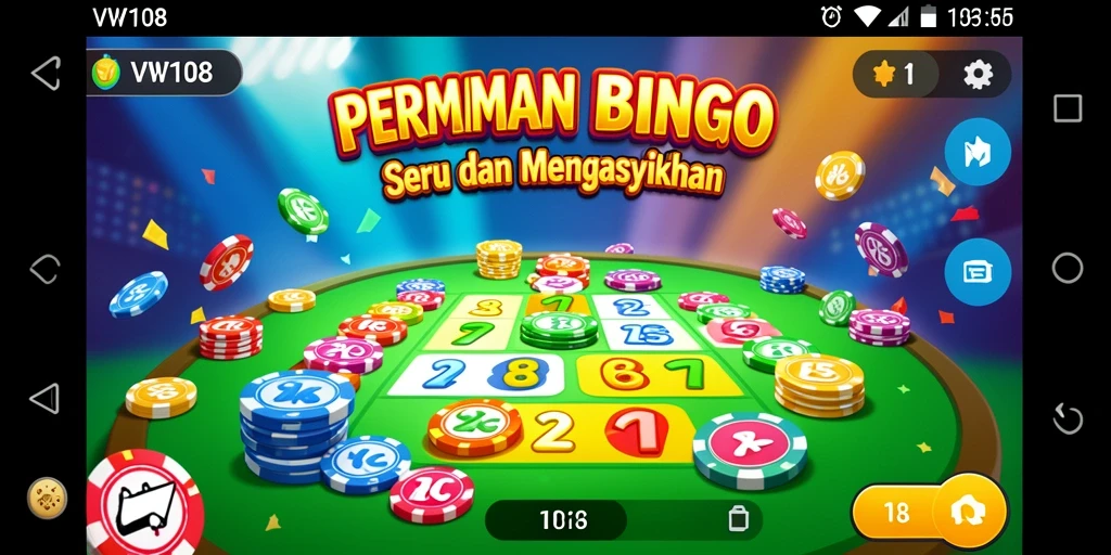 Gambaran menarik gameplay Bingo di VW108 dengan antarmuka yang ramah.